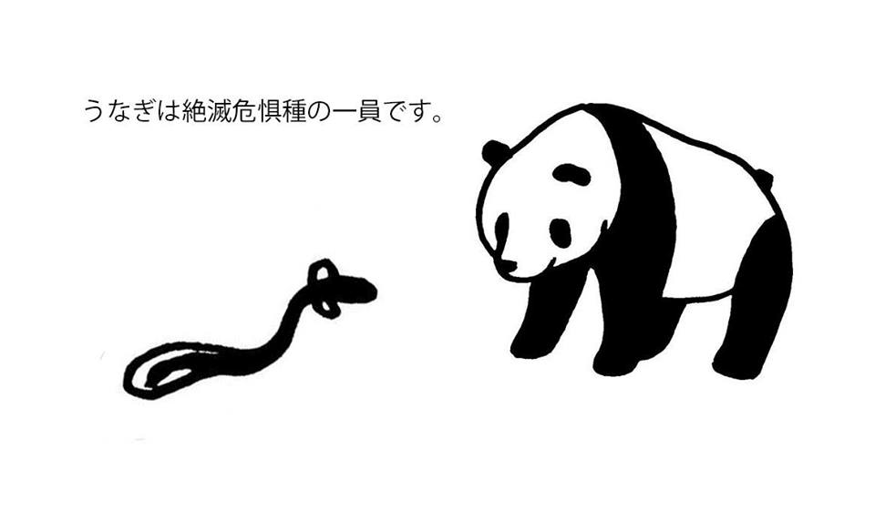うなぎは絶滅危惧種の一員です